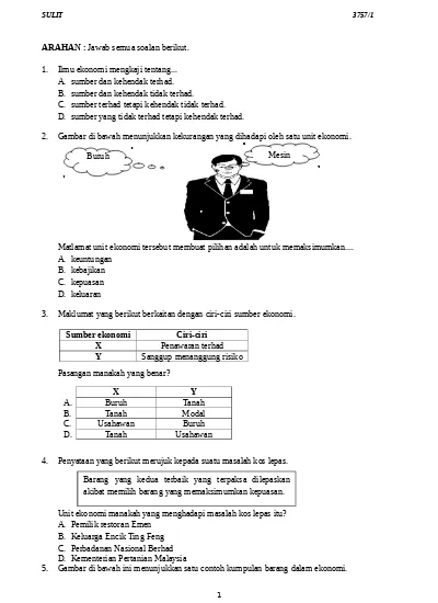 Soal Paket B Try Out Ekonomi 2010