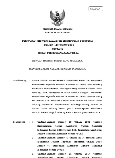 Top PDF PERATURAN MENTERI DALAM NEGERI REPUBLIK INDONESIA NOMOR 15 ...