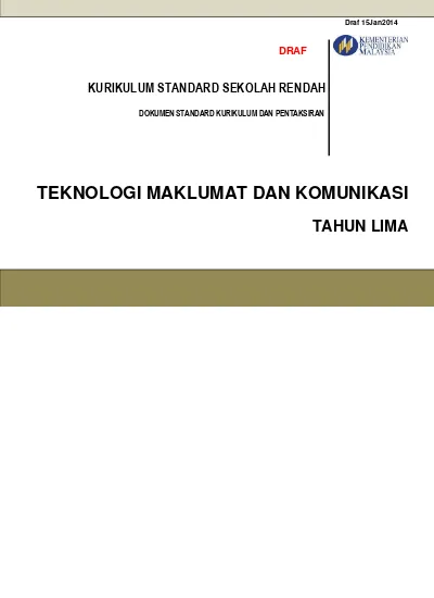 PEPERIKSAAN AKHIR TAHUN TEKNOLOGI MAKLUMAT KOMUNIKASI TAHUN 5 