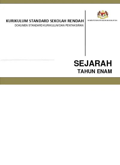 Sjhk3062 Kurikulum Sejarah Sekolah Renda