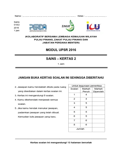 Jpn Kelantan Sn T6 K2 2016 Percubaan 1 Soalan