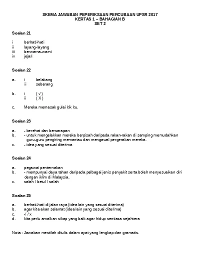 Skema Penang BM Pemahaman B Set 2 2017