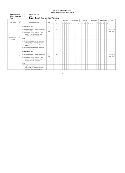 Cover Promes Kelas 5 Semester 2 Kurikulum 2013 Revisi 2017