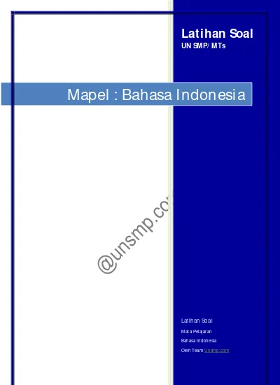 Top Pdf Latihan Soal Un 2015 Muhammad Roem Rahman Indo Smp Biografi 123dok Com