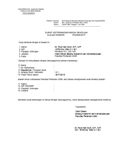 Format Model C Pns Surat Keterangan Untuk Mendapatkan Tunjangan Keluarga Informasi Pendidikan Model C Pns