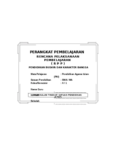 Top Pdf 1 Rpp Pendidikan Agama Islam Sma 123dok Com