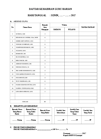 Top Pdf Format Jurnal Mengajar Harian Guru Sd Dan Smp Jurnal Harian Guru 123dok Com