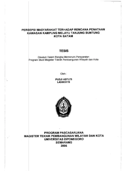 Top Pdf Persepsi Masyarakat Terhadap Rencana Penataan Kawasan Kampung Melayu Tanjung Buntung Kota Batam Diponegoro University Institutional Repository Undip Ir 123dok Com