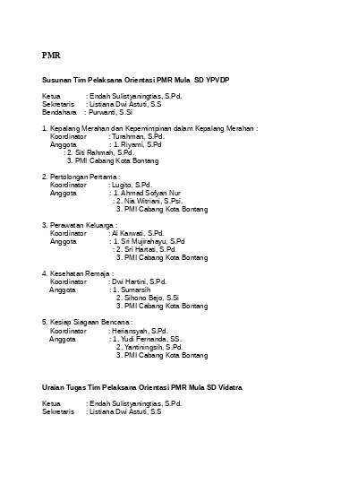 Contoh Laporan Program Motivasi Pmr