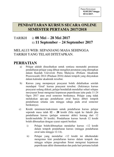 20170828145235notis Pemberitahuan Pendaftaran Kursus Bacelor Bm 2017 2018 1