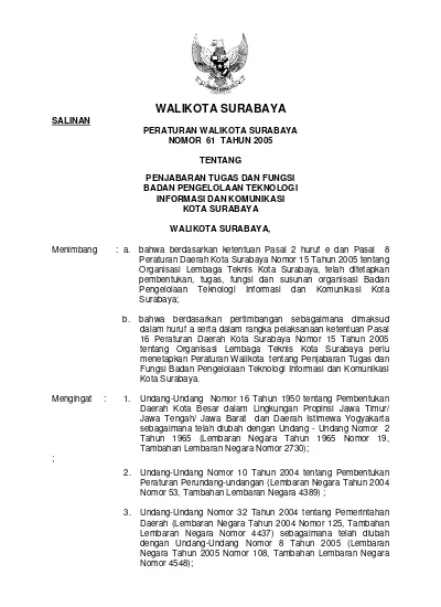 Jaringan Dokumentasi Dan Informasi Hukum | Pemerintah Kota Surabaya