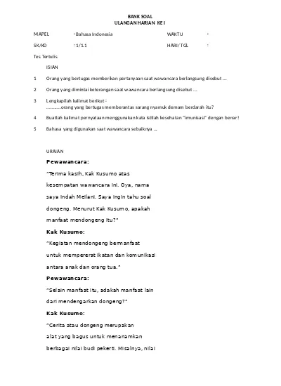 Analisis Soal Ulangan Akhir Semester Uas Biologi Sma Kelas X Ditinjau Dari Taksonomi Bloom