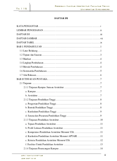 REDESAIN KAMPUS JURUSAN ARSITEKTUR FAKULTAS TEKNIK UNIVERSITAS ...