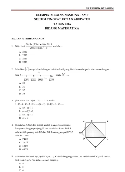 Top Pdf Kunci Jawaban Soal Osk Osp Osn Smp 2003 2016 123dok Com