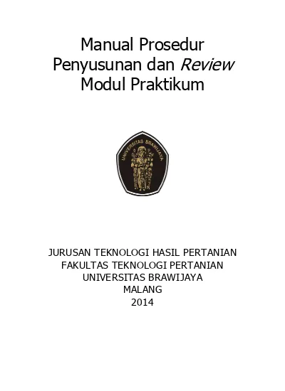 06614 MP Penyusunan Dan Review Modul Praktikum