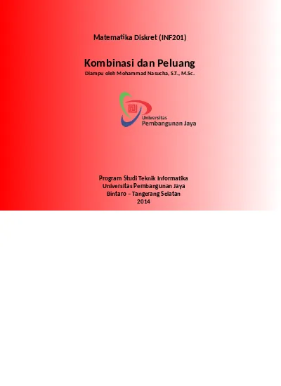 Top Pdf Slide Inf201 Inf201 Matematika Diskrit Materi Ke 9 123dok Com