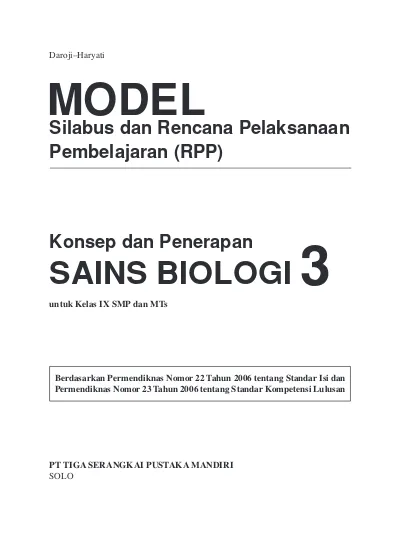 model silabus dan rpp biologi kelas 9