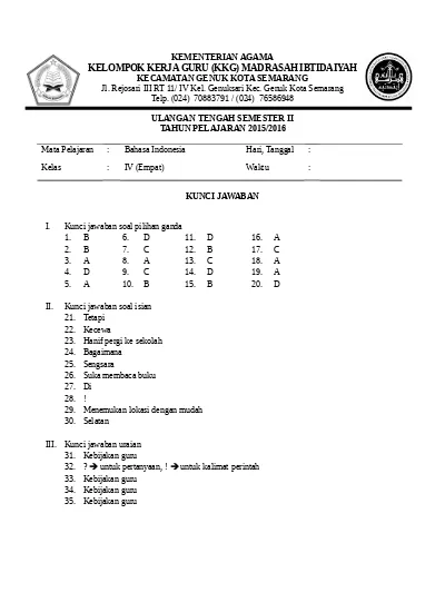 2 Kunci Jawaban Dan Pembahasan Bahasa Indonesia Kelas Xii