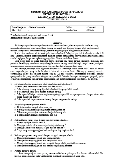 Top Pdf Kumpulan Soal Ujian Sekolah Us