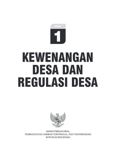 BUKU_1 KEWENANGAN DESA DAN REGULASI DESA