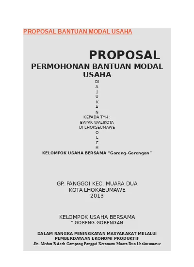 10++ Contoh proposal ukm pdf info