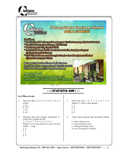 Soal Matematika Smp Statistik