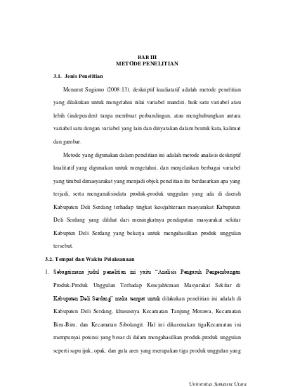 Top Pdf Analisis Pengaruh Pengembangan Produk Produk Unggulan Terhadap Kesejahteraan Masyarakat Sekitar Di Kabupaten Deli Serdang Chapter Iii V 123dok Com