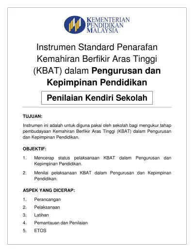 Instrumen Pemantauan Pemimpin Kendiri