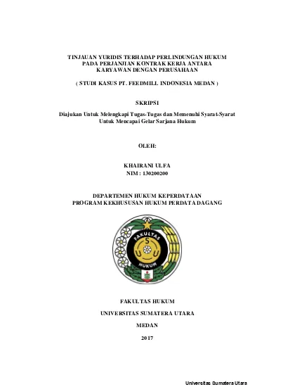 Tinjauan Yuridis Terhadap Perlindungan Hukum Pada Perjanjian Kontrak ...