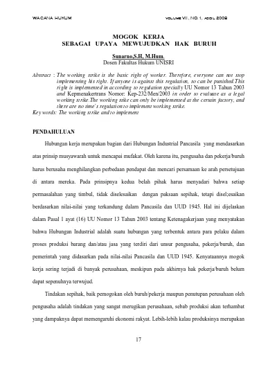 Top Pdf Mogok Kerja