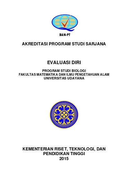 AKREDITASI PROGRAM STUDI SARJANA EVALUASI DIRI