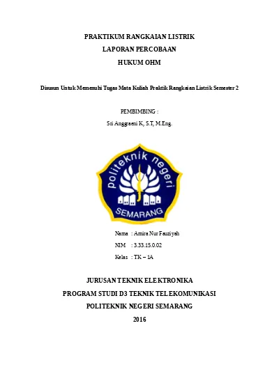 Laporan Praktikum Hukum Ohm Doccx