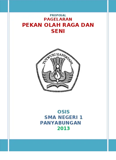 Proposal Kegiatan Porseni Sd Smp Sma Smk Terbaru