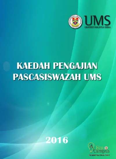 Bab B Pengajian Pascasiswazah Secara Penyelidikan Bahagian 2 Kemasukan Ke Universiti