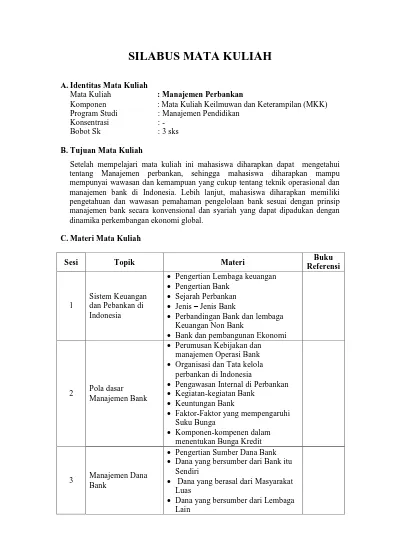 Silabus Dan Sap Mata Kuliah Manajemen Le