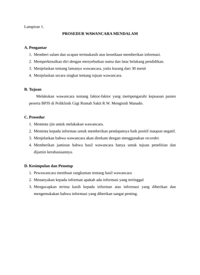 Top Pdf Lampiran 1 Prosedur Wawancara Mendalam 1 123dok Com