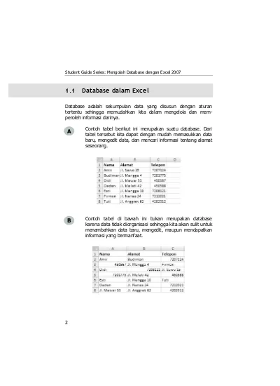 2.Tutorial Mengolah Database dg Excel 2007