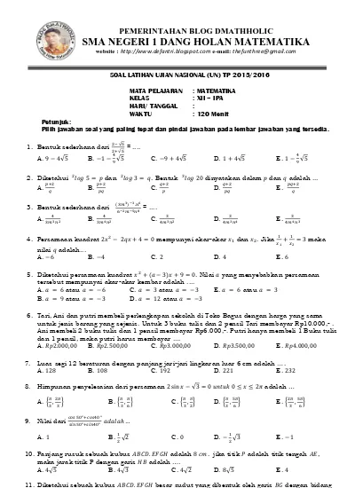 Top Pdf Prediksi Soal Un Ipa Sd Mi 1 123dok Com