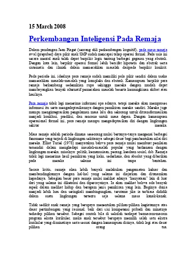 Top PDF KONSEP PERKEMBANGAN KEAGAMAAN REMAJA (Studi Komparatif 