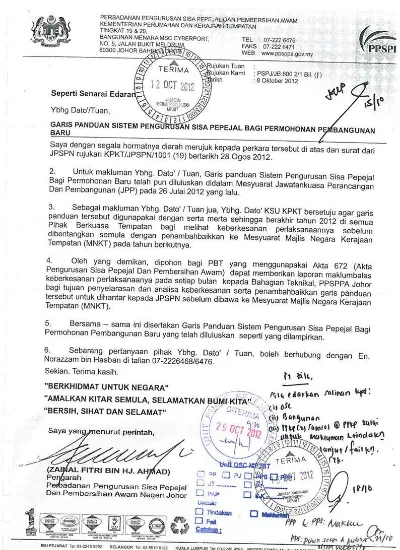 Contoh Surat Perakuan Sisa Pepejal Dalam Bangunan Majlis Daerah Maran