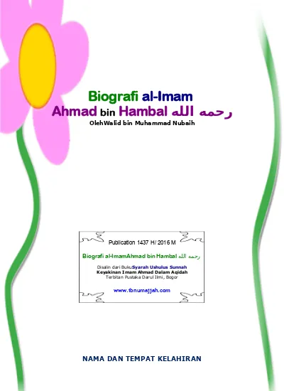 Top Pdf Biografi Ringkas Imam Ahmad Bin Hanbal 123dok Com