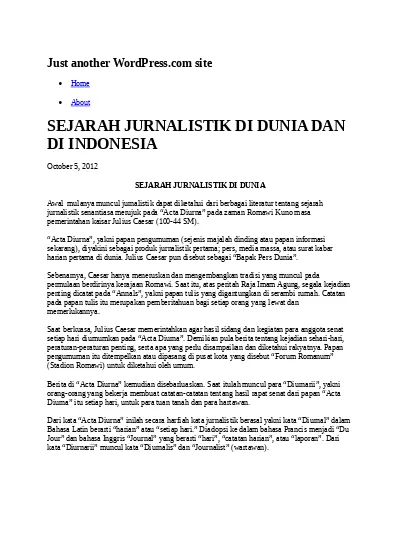 SEJARAH JURNALISTIK DI DUNIA DAN DI INDO (2)