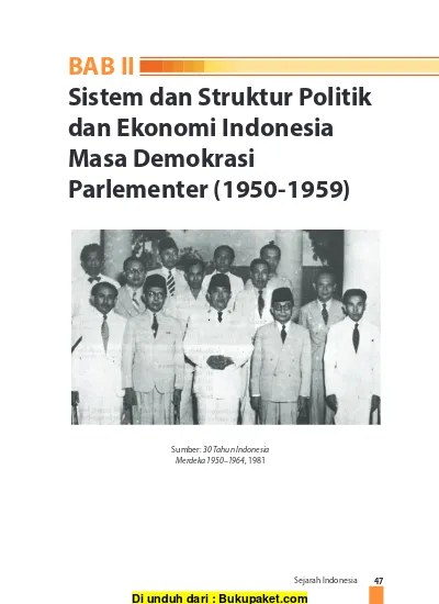 Top Pdf Bab 2 Sistem Dan Struktur Politik Dan Ekonomi Masa Demokrasi Parlementer 1950 1959 123dok Com