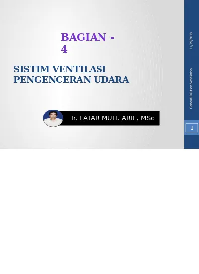 Ventilasi Di Lingkungan Tempat Kerja