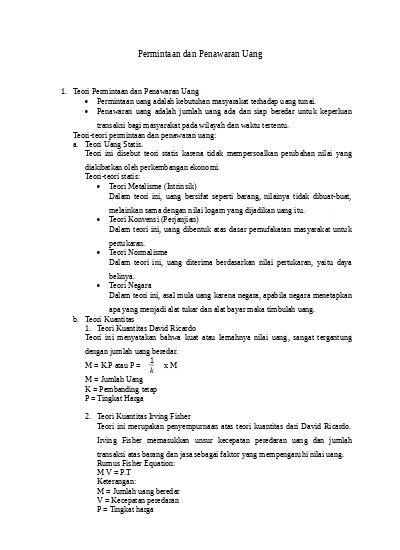 Permintaan Dan Penawaran Uang 3