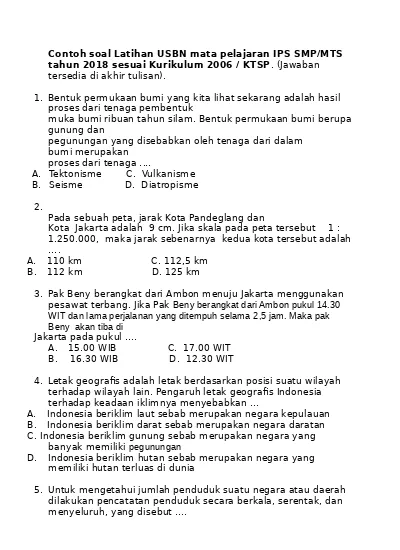 Top Pdf Soal Beserta Pembahasan Kunci Jawaban Pe 3 123dok Com