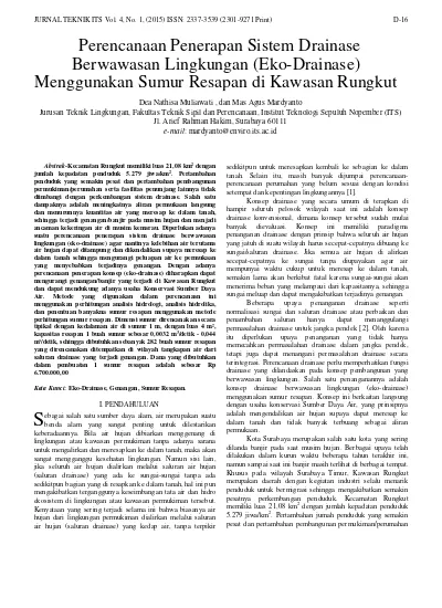 Perencanaan Penerapan Sistem Drainase Berwawasan Lingkungan (Eko ...