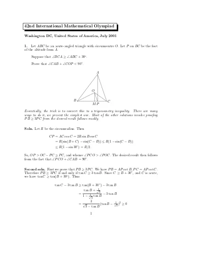 42nd International Mathematical Olympiad