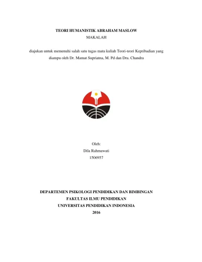 Teori Humanistik Abraham Maslow 1