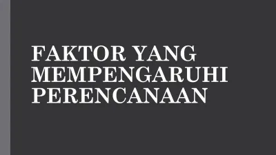 FAKTOR YANG MEMPENGARUHI PERENCANAAN persediaan